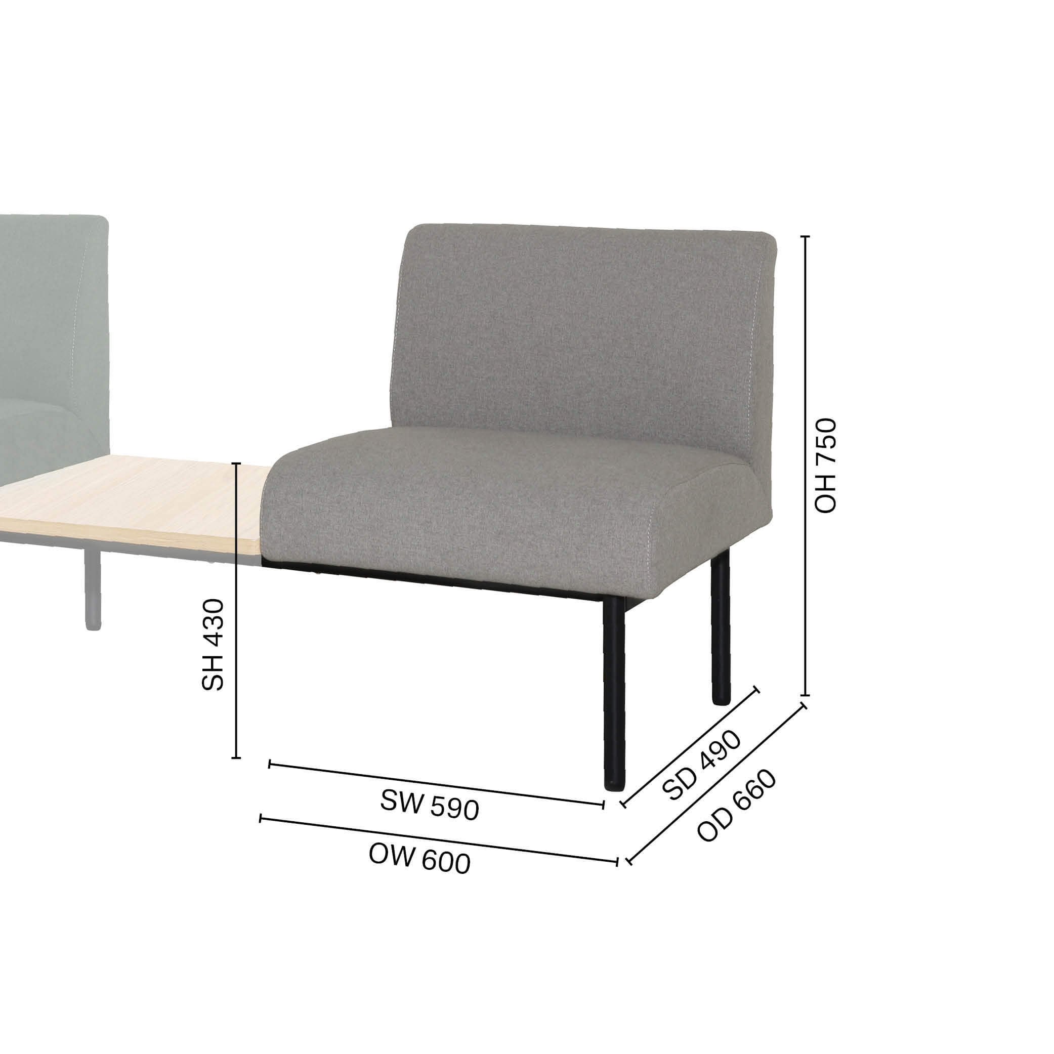 Zum Low Back – 2 Seater + Coffee Table + 1 Seater